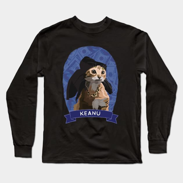 Keanu - Cats of Cinema Long Sleeve T-Shirt by chrisayerscreative